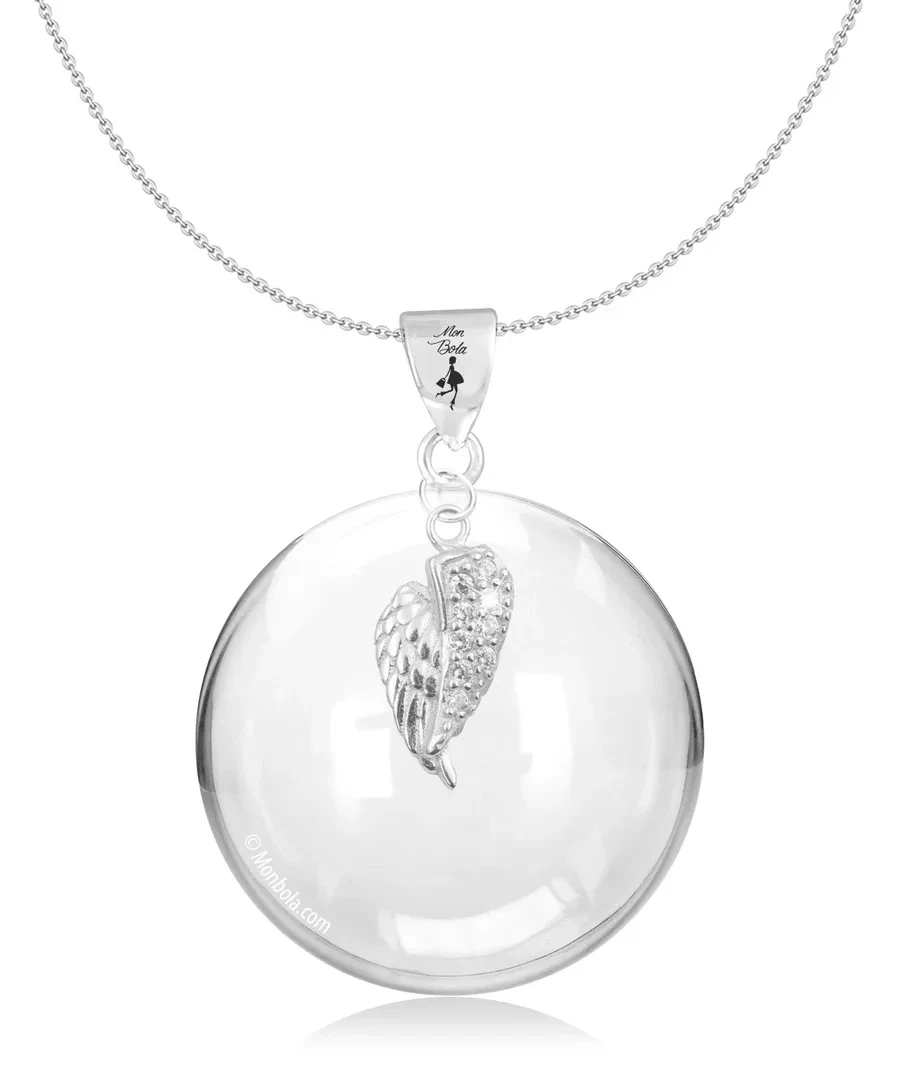 Aile d'ange / Zirconium, bola de grossesse, argent