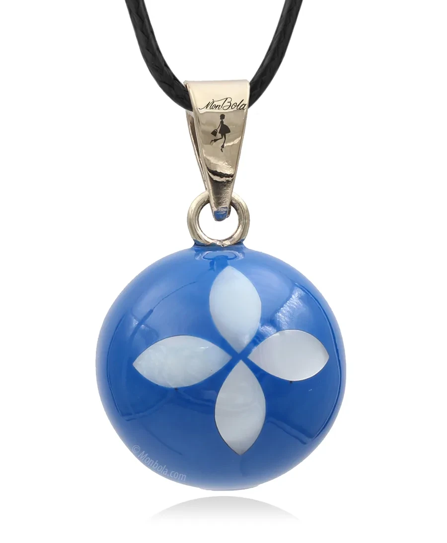 Bleu Marine Fleur nacré, bola de grossesse