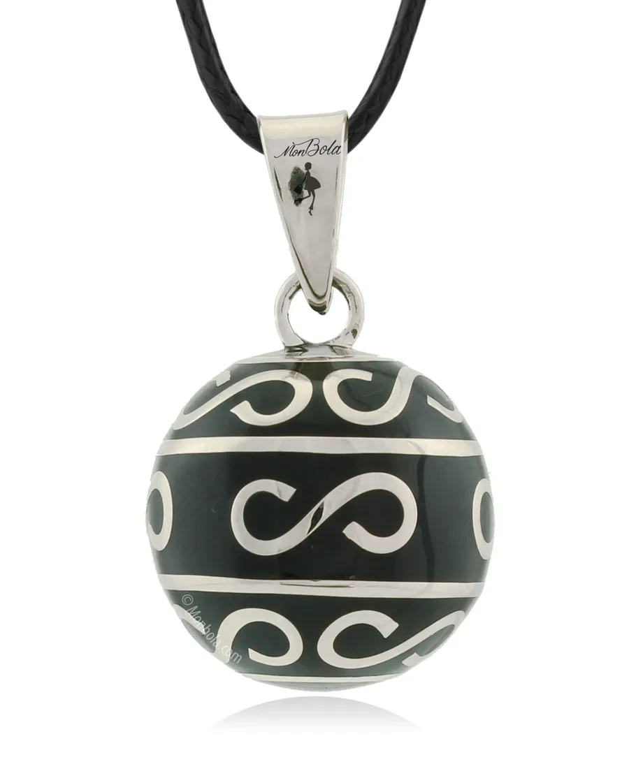 Noir Volutes Argenté, bola de grossesse