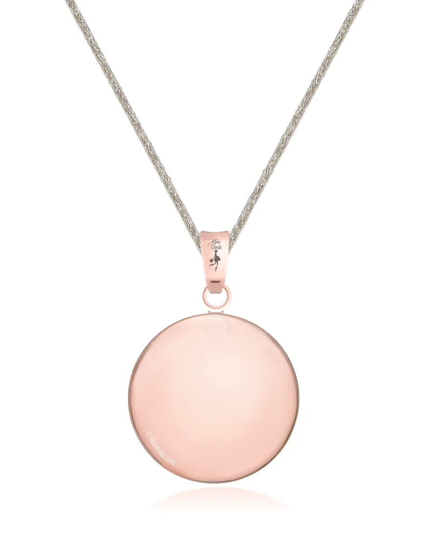 Cordon Argent, bola de grossesse, or rose 24ct