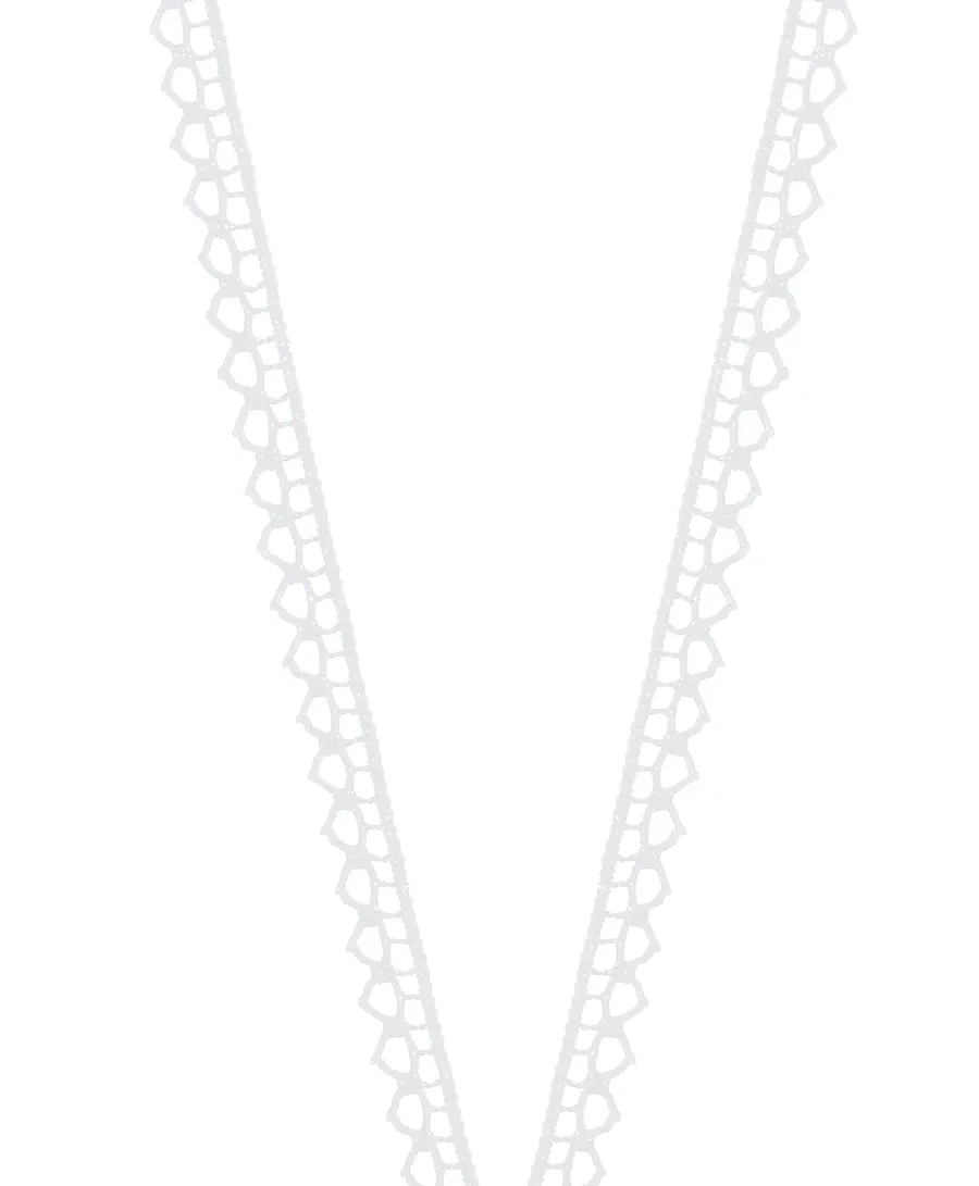 Dentelle 110cm, cordon, bola de grossesse, blanc