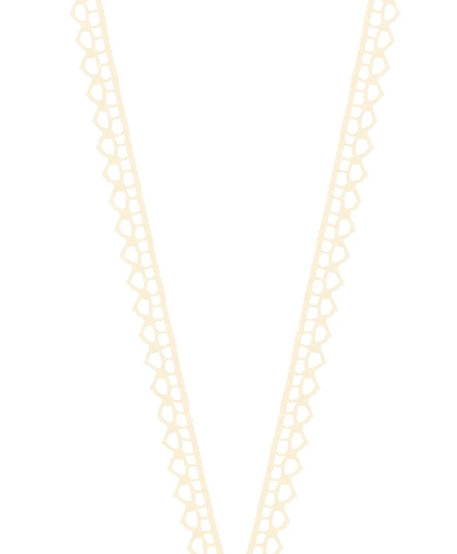 Dentelle 110cm, cordon, bola de grossesse, ivoire