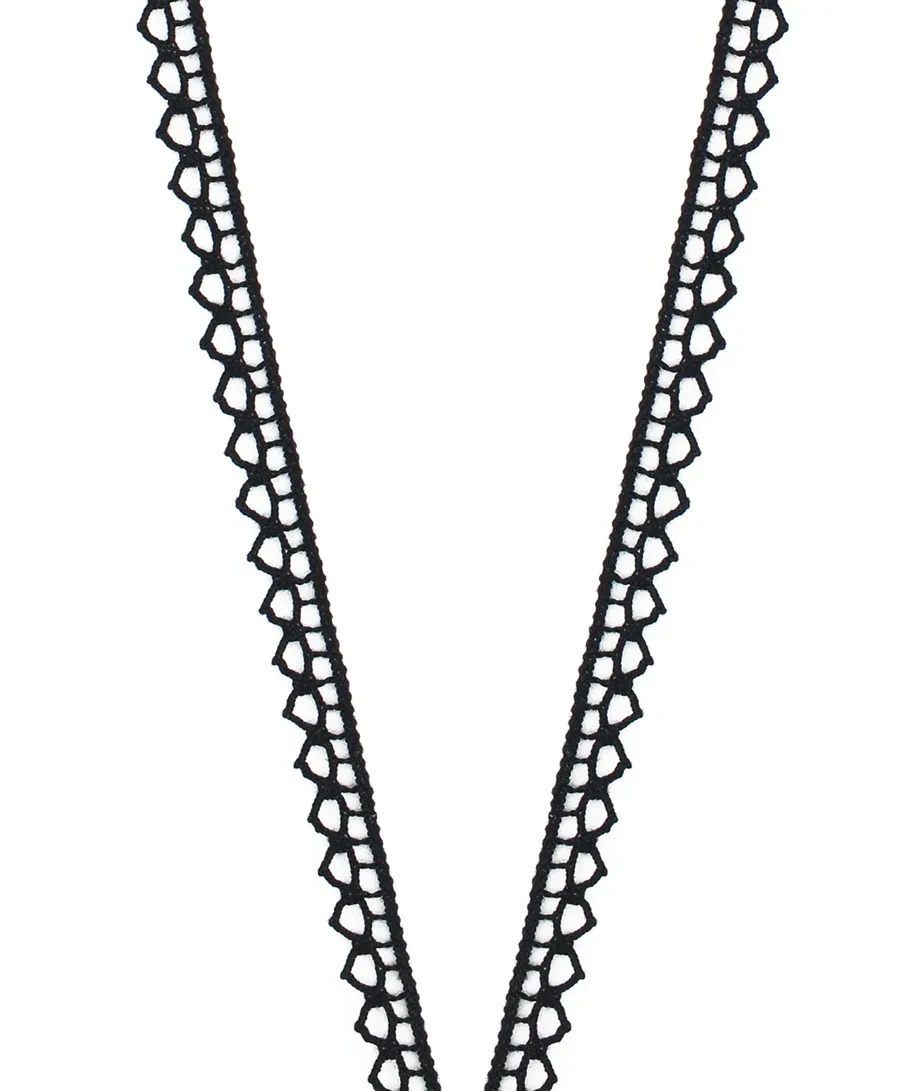Dentelle 110cm, cordon, bola de grossesse, noir