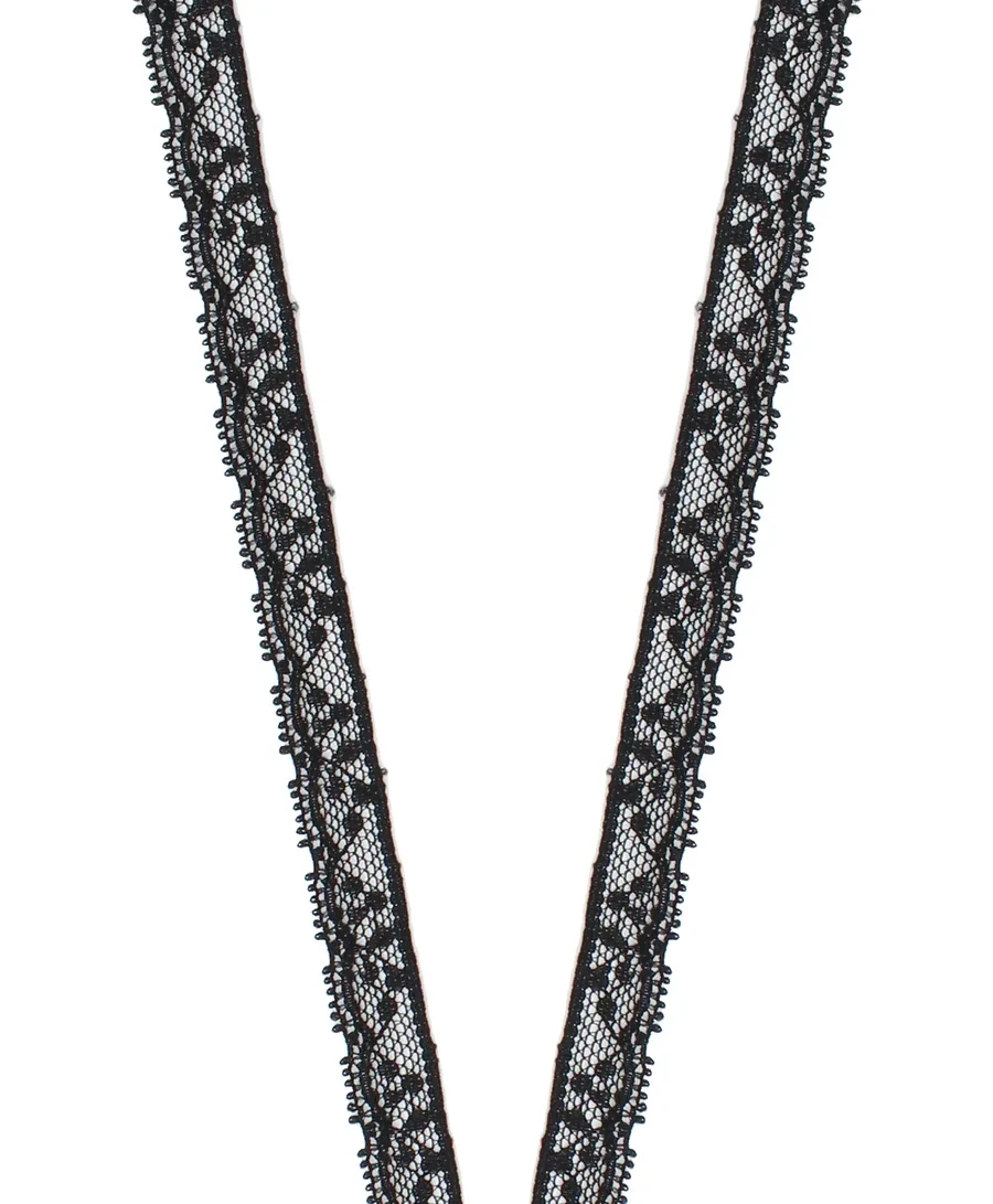 Dentelle 110cm, cordon, bola de grossesse, noir