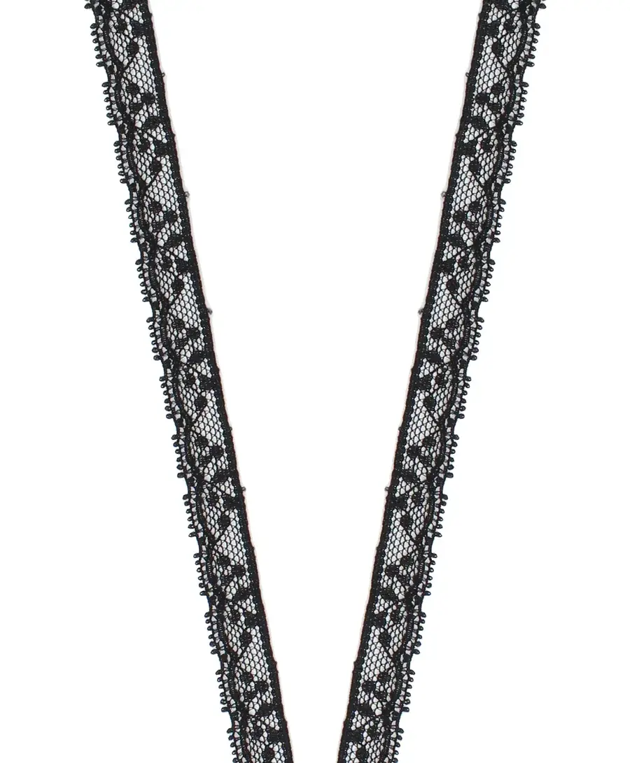 Dentelle 110cm, cordon, bola de grossesse, noir